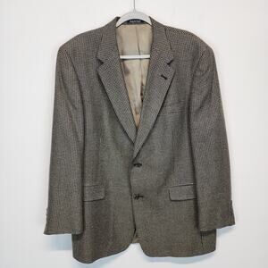 Austin Reed Mens Sport Coat Blazer Jacket Size 43R Brown Tweed Academia Dapper